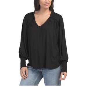 ARIELLA Made In Usa Knit Hi-lo Hem Top